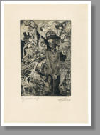 Crack, N.Y., 1989, 35 x 25 cm, Kaltnadelradierung und Aquatinta auf gelbem Bütten, Auflage 3 Exemplare, Privatbesitz